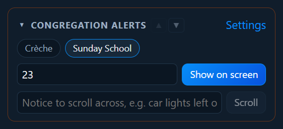 Congregation alerts