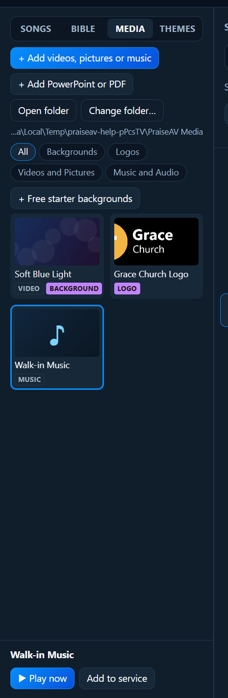 A chosen file, with its buttons